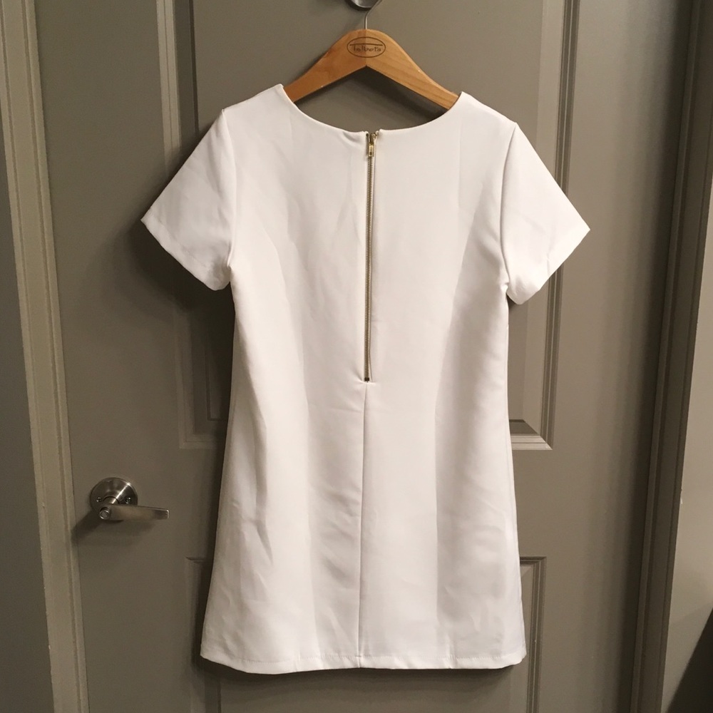 Lulus White Short Sleeve Mini Dress NWOT